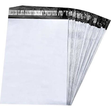 Enveloppe plastique d'expédition - Non toxique - 100Pcs - 20x30cm - Autoadhésive - Opaque (1/4)