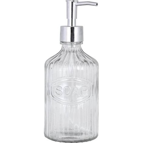 Distributeur de savon en verre transparent