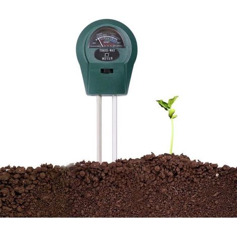 Appareil 3 en 1 pour Plantes et Sol - Double Sonde pour pH, Intensité Lumineuse et Humidité - Humidimètre sans Batterie (1/4)