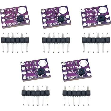 5PCS Temperature and Humidity Sensor, I2C Interface, 3.3V Digital Output, For Arduino (1/5)