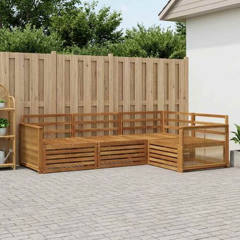 vidaXL Outdoor-Sofagarnitur 4 pcs Natur Massivholz Akazie (1/5)