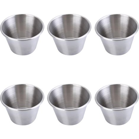 6pcs Verre à vin en acier inoxydable extérieur, tasse de vin portable incassable de 70 ml pour le camping (1/5)