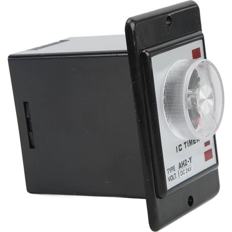 Minuterie Temporisée AH2-Y 10M, Contrôleur de Temps à Pointeur Mini 8 Broches, Temporisation de Mise Sous Tension 24VDC pour Équipements Automatisés (1/5)