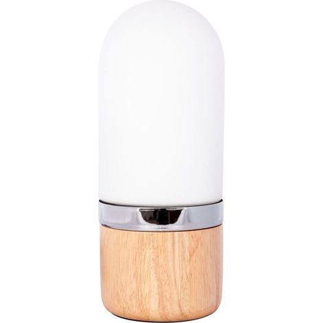 Lampe de salon ganro - Blanc, bois