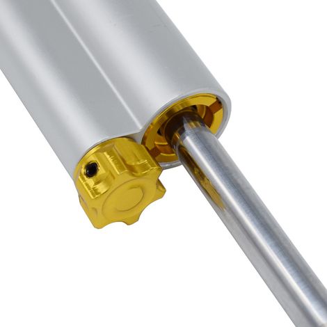Motorcycle twin-tube modified damper titanium ruler handlebar steering stabilizer universal steering damper (1/4)