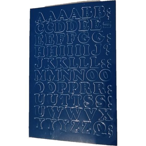 Letras autoadhesivas de lámina de 1 cm, color azul
