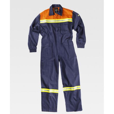 Buzo técnico de trabajo WORKTEAM ignífugo para soldadura C5090 62/64 Marino+Naranja (1/3)