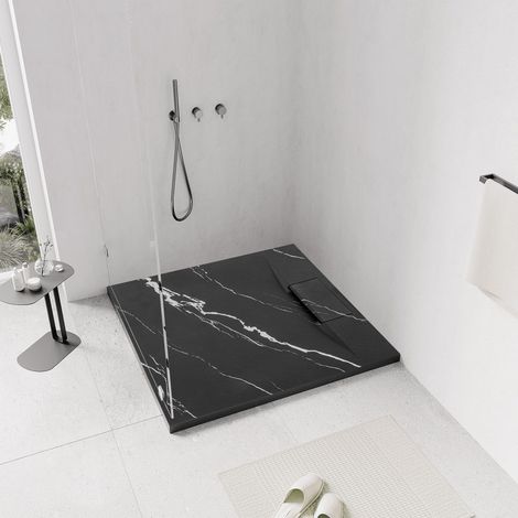 DUSCHTASSE BAZALT CARRARA BLACK 90X90