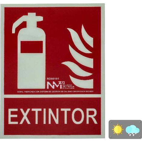 Signal extincteur 21 x 30 cm classe a PVC 1 mm extinction (1/5)