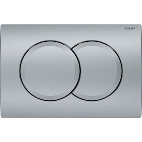 Geberit – Plaque de déclenchement WC – Chrome mat – Dimensions 246x164x23mm – Pour 2 volumes de chasse – Force de déclenchement < 20N (1/3)
