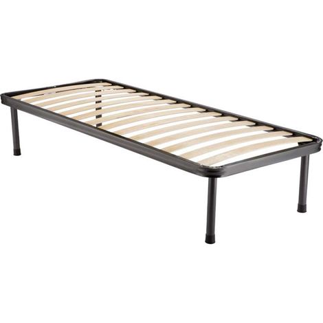 Rete Ortopedica Marte Letto Singolo - Doghe in legno di faggio, Antracite 80x190 cm