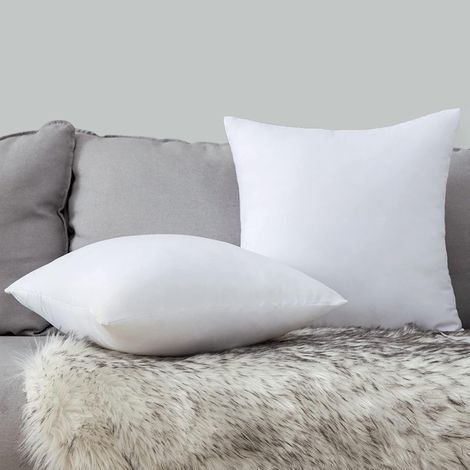 Coussin 40x40 cm Lot de 2, Coussins de Garnissage Décoratifs pour Canapés, Blanc sans Housse, Intérieur et Rembourrage (1/5)