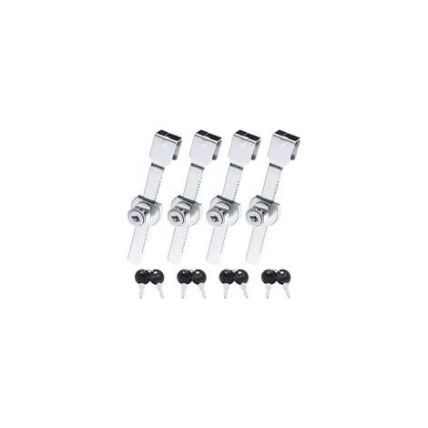 Set mit 4 Schiebetürschlössern für Glasvitrinen, Glasschiebetürriegel, Nockenschlösser, Briefkasten-Schubladen-Schlossschlösser, Zinklegierung (mit - Crezuo (1/4)