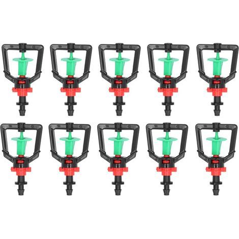 Micro-buse rotative de Type G pour plantes, arrosage, pulvérisation de réfraction, pour serre, 10 jeux (1/5)