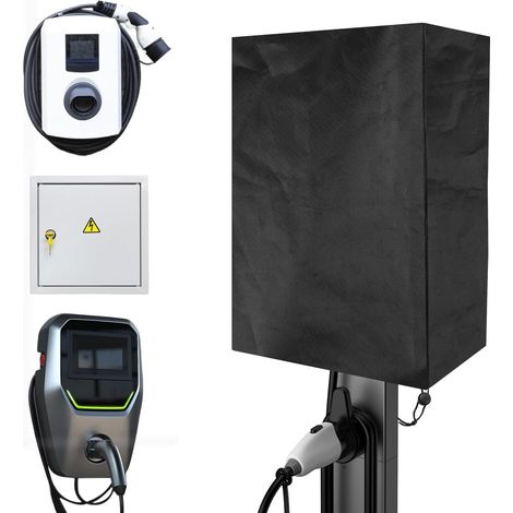 Protection Contre Les Intempéries Wallbox 70 x 35 x 25cm Toit de Protection en Tissu Oxford Étanche à La Poussière et à la Pluie pour Station de Charge de Voiture Électrique (70 x 35 x 25cm) (1/5)