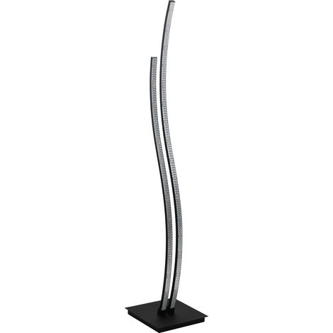 Lampadaire sur pied LED Leijas, luminaire élégant en métal noir et (1/5)
