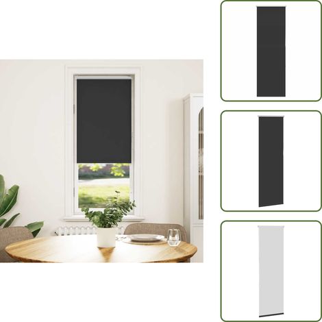 Verdunkelungsrollo Schwarz 45x130 cm Stoffbreite 40,7 cm - Verdunkelungsrollo - Verdunkelungsrollos - Rollo - Verdunklungsrollo (1/5)