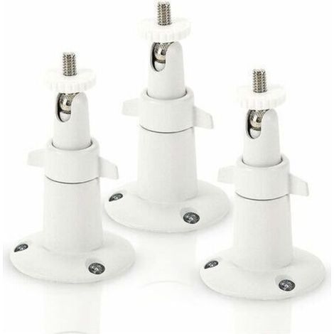 Metal Wall Mount for Arlo Smart Security Camera - Adjustable Indoor/Outdoor Mount for Arlo Cameras and Other Compatible Models (3 Pack, White) (1/5)