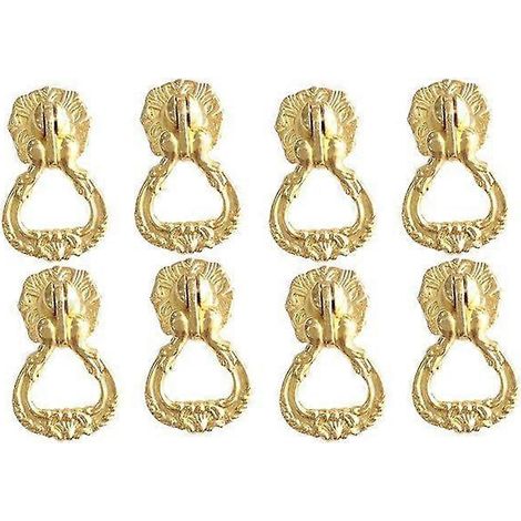 Boutons de tiroir en alliage de zinc doré - Lot de 8, 5 x 3 x 2 cm, faciles à installer, idéaux pour les placards et commodes de cuisine (1/2)