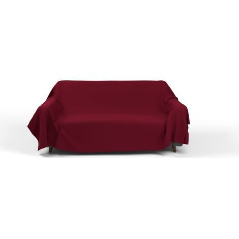 Italian Bed Linen Telo copritutto MAX COLOR tinta unita, Bordeaux, 170x300cm (1/3)