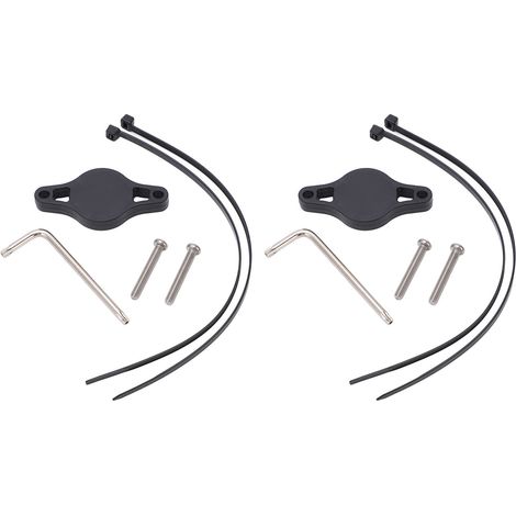 Support de fixation GPS vélo 2 pièces, noir ABS compact, étui protecteur avec vis pour traceur iOS (1/5)