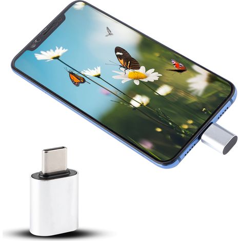Petite lampe UV portable à LED UVC pour téléphone portable, interface argent compatible Android (1/5)