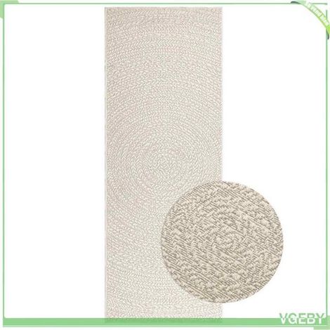 4010373 Tapis ZIZUR crème 80x200 cm aspect de jute intérieur extérieur (1/5)