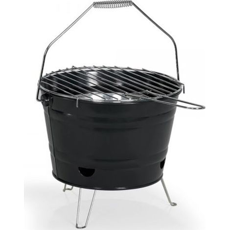 Portable charcoal barbecue - LIVOO - DOC327N - Stainless steel - Cooking surface ø27 cm - Height 24 cm (1/5)