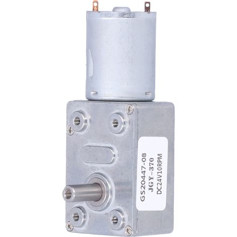 24-V-Gleichstrom-Schneckengetriebemotor mit Regler, Mini-Turbinengetriebe mit hohem Drehmoment für Roboter und elektronische Schlösser, 24 V, 10 U/min (1/5)