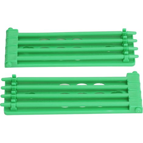 4 bagues en plastique vert pour pattes de pigeon perroquet, support d'entraînement pour oiseaux avec porte-bagues, accessoires avicoles (1/5)
