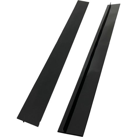 Joints d'étanchéité pour cuisinière, lot de 2, 63 cm, noirs. Ces joints permettent de combler les interstices des cuisinières et des plans de travail. Ruban hygiénique pour cuisinières à gaz et plaque (1/5)