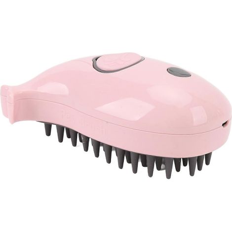 Brosse à vapeur pour chat avec poignée ergonomique en silicone, rechargeable par USB, pour le toilettage des chats et des chiens (1/2)