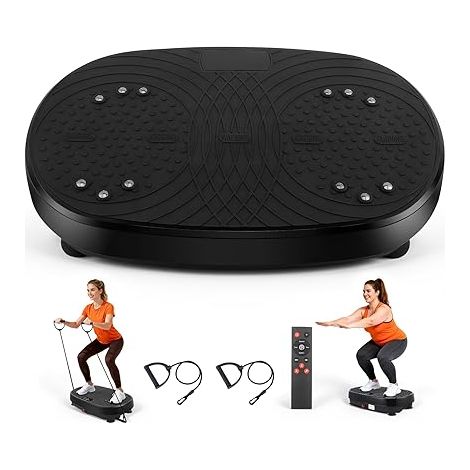 Vibration Plate, Vibrating Fitness Platform for Lymphatic Drainage, 120 Levels of Intensity Non-Slip Home Vibrating Plate with Speaker & Remote Control (1/5)