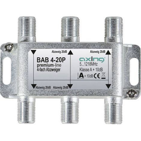 Axing BAB 4-20P Dérivateur TV câble 4 voies 5 - 1218 MHz (1/2)