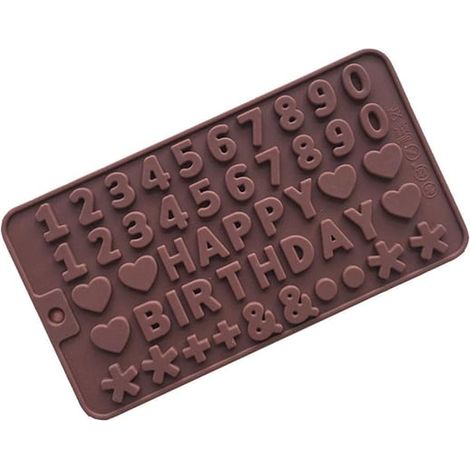 Moule en silicone pour pâtisserie / chocolat - Joyeux anniversaire