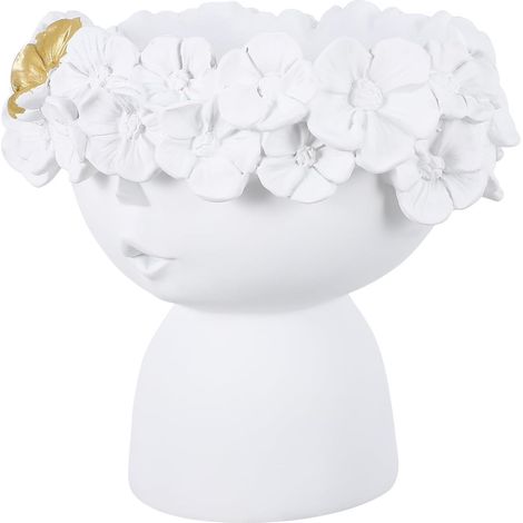Vase Décoratif Créatif en Résine Blanc, Vase à Composition Artistique pour Décoration Intérieure, Ornement de Bureau Moderne, Objet Déco pour Salon et Chambre (1/5)
