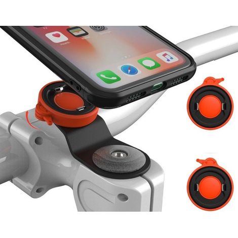 Fahrradlenkerhalterung + Schutzhülle für iPhone 11 (6,1") - Befestigung mit Verriegelungssystem (1/5)