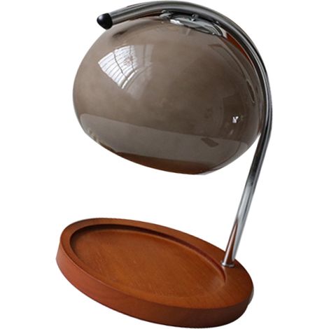Lampe à cire parfumée, plateau de rangement rétro en bois, chauffe-bougie en verre, lampe de chevet d'ambiance, 220 V (UE) (1/5)