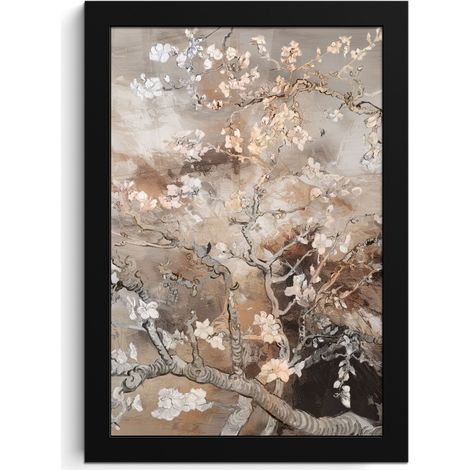 Framed Poster Almond Blossom - Art - Van Gogh - Beige - Abstract 20x30 cm (1/5)