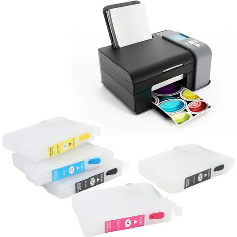Cartouches d'encre de remplacement pour Epson ICBK59/ICBK59/ICC59/ICM59/ICY59 (cartouches 5 couleurs) (1/5)