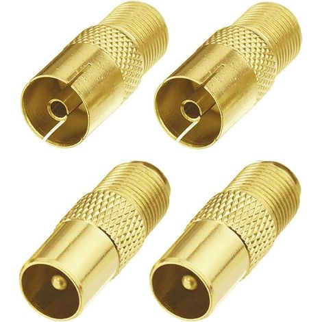 4 Coupleur Coaxial, Connecteur F vers Prise IEC, Adaptateur Antenne SAT TV, Récepteur Radio (1/5)