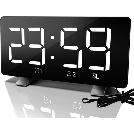Digitaler LED-Projektor mit variabler Helligkeit, Schlummerfunktion, FM-Radio und Timer.