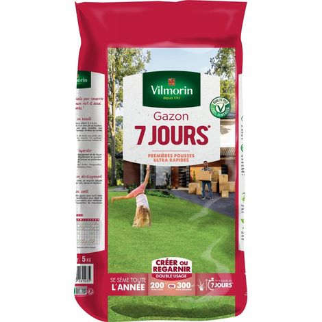 VILMORIN Rasen-Samen 7 Tage - 5 kg
