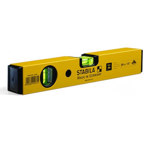 Livella in alluminio con 2 bolle fiala orizzontale e verticale precisione profilo rettangolare tappi plastica - 180 cm (1/5)