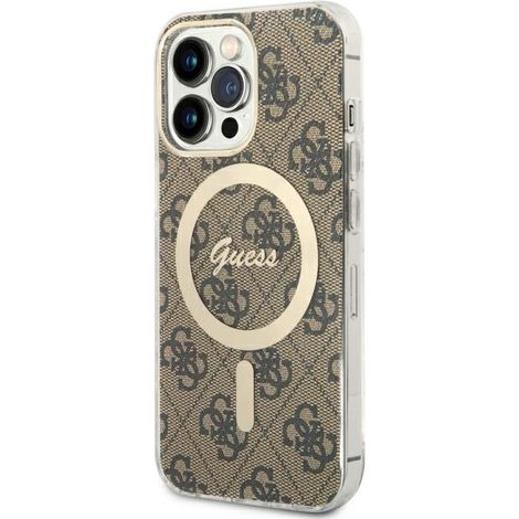 Coque rigide marron 4G MagSafe Guess GUHMP13LH4STW pour iPhone 13 Pro / 136,1 pouces (1/5)