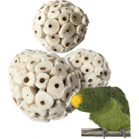 Bird Toys 3pcs Natural Balls Soft Moche (1/5)