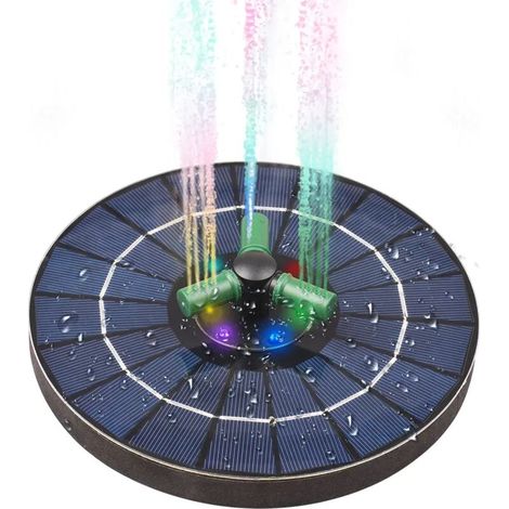 Vier-Watt-Solarpumpe mit 360-Grad-RGB-LED für Springbrunnen und Teiche mit automatischer Abschaltung