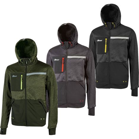 UPower Galaxy Offenes Arbeits-Sweatshirt - S - Dunkelgrau (1/4)
