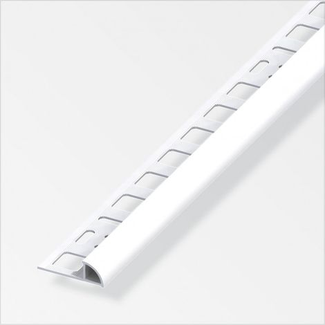 Alfer Profilo a Quadrante Bianco Brillante PVC Rigido 2,50 m 8 mm