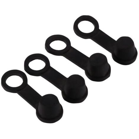 Quatre bouchons de purge de freins en caoutchouc noir avec protection contre la poussière - 8 mm - adaptés aux motos et aux voitures, durables et pratiques. (1/5)